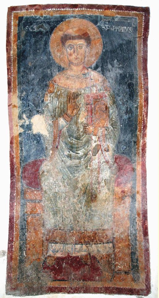 Chiesa Santa Maria de Lama. Ribaltamento della pianta della cripta verso est e affreschi della seconda fase XIII sec. #laculturanonsiferma